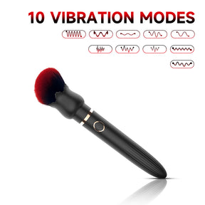 Makeup Brush 10 Frequency Vibration Masturbation Stick - Lurevibe