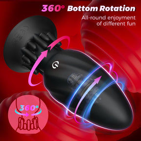 APP - Controlled Rotating Anal Plug  9 Modes Waterproof  Quiet