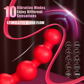 Big Mouth Clitoris Suction Anal Bead Vibrator with 10 Tongue Licking Modes