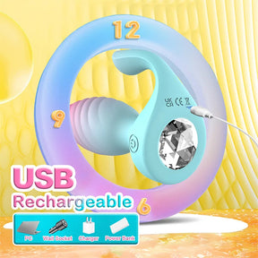 Lurevibe Diamond Anal Plug Wearable Vestibular Remote Control Anal Plug Vibrator - Lurevibe