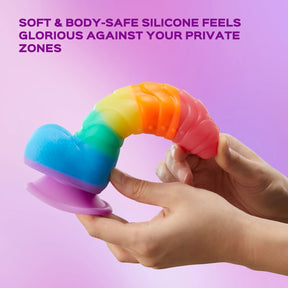 Pride - Rainbow Silicone Suction Cup Dildo Strap-On Harness Kit