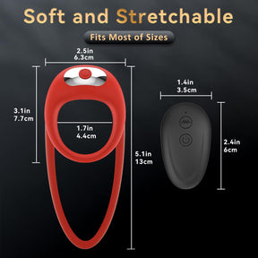 Lurevibe - Rabbit Vibrating Cock Ring Adult Sex Toys with Clitoral Vibrator - Lurevibe