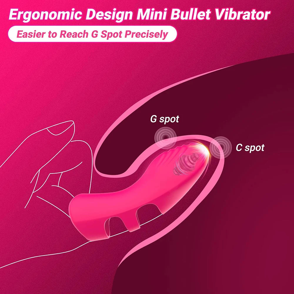 Finger Vibrator Clitoral G Spot Massager with 10 vibration For Couple Foreplay