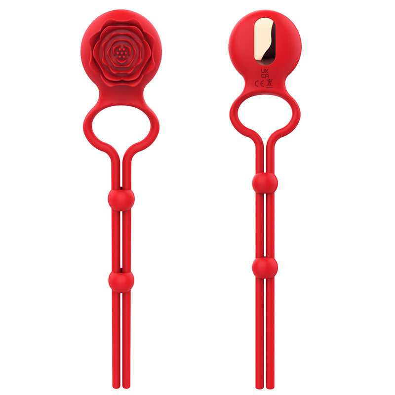 Lurevibe - Rose Ring Locking Vibrating Penis Ring Couple Toy - Lurevibe