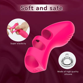 Finger Vibrator Clitoral G Spot Massager with 10 vibration For Couple Foreplay