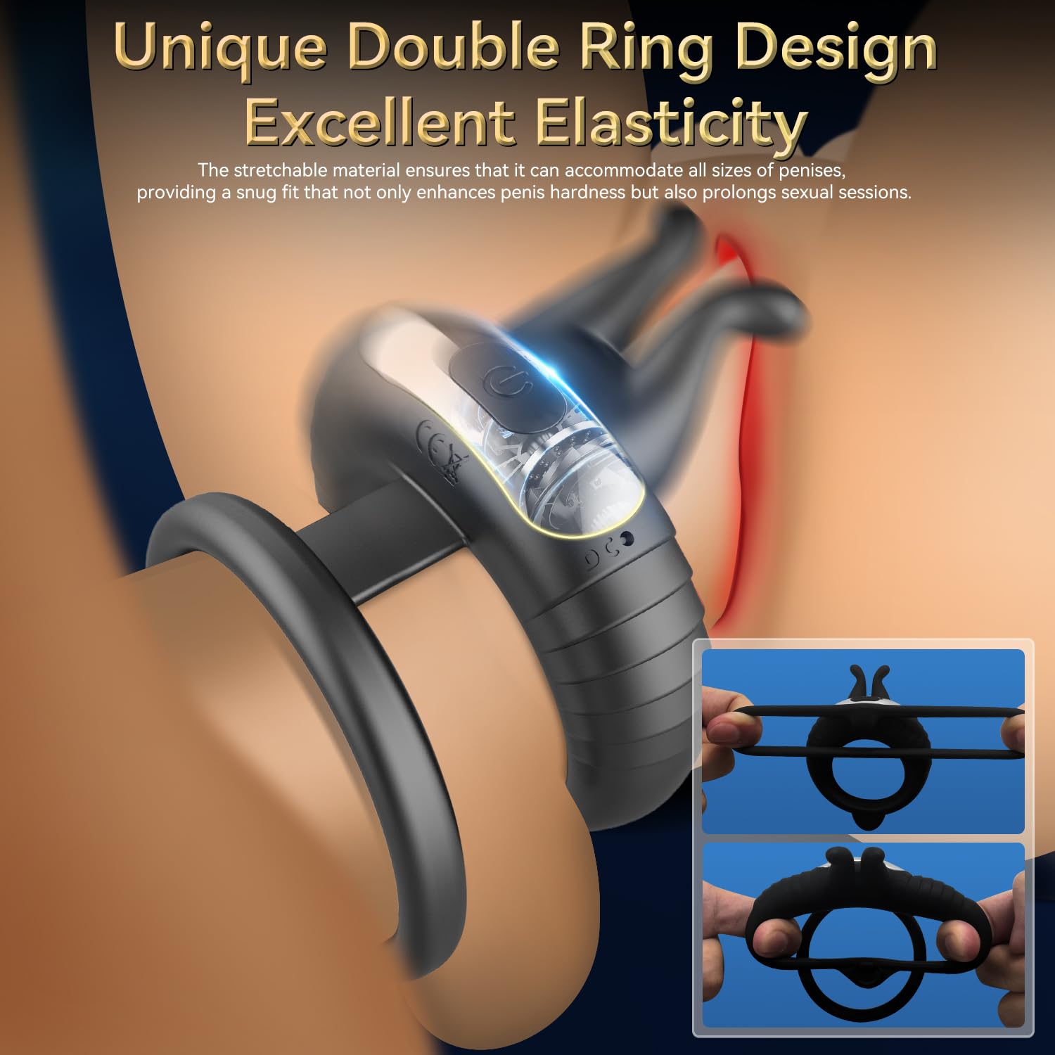Lurevibe - Bunny Ring IV Waterproof Male Sex Toys for Men Couples Cock Rings Adult Toys - Lurevibe