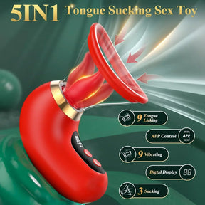 Nipples Clitoris Licker Tongue Vibrator Removable Cup Vagina Sucking Massager - Lurevibe