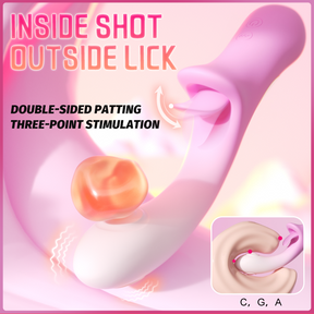 Fancy Pink Female Tongue Licking Masturbation Device Vibrator - Lurevibe