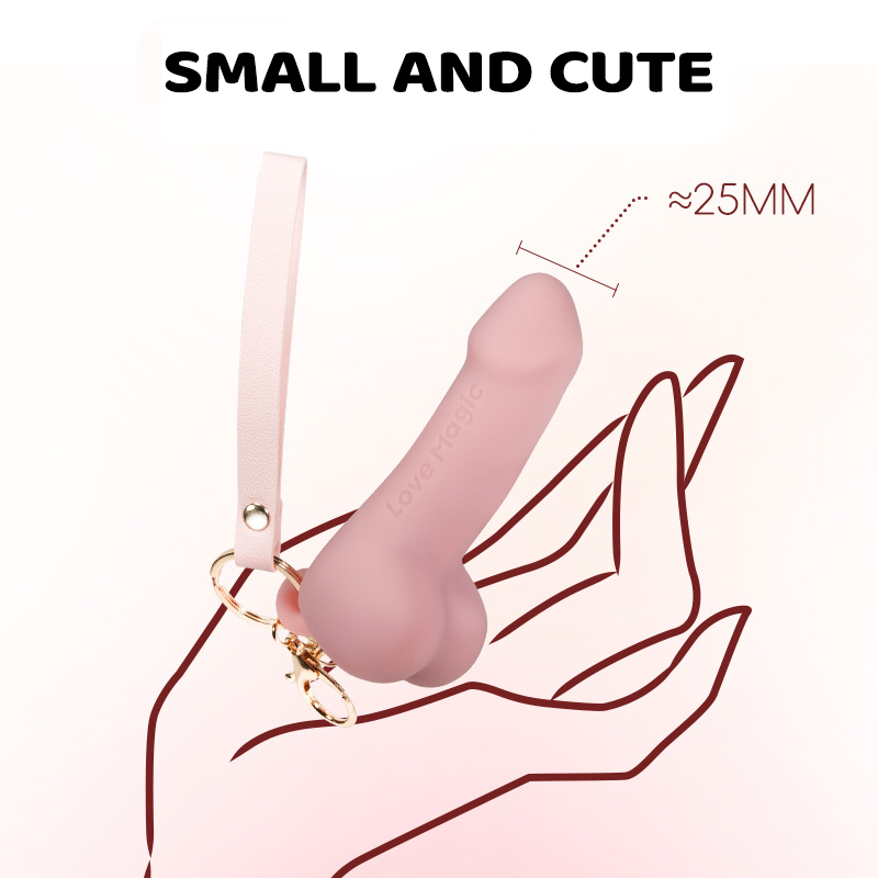 Mini Simulation Penis Vibrator Keychain Pendant Masturbator for Women - Lurevibe