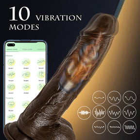 8.6-In Vibrating Thrusting Swing Thick Long Lifelike Dildo With Remote Control - Lurevibe