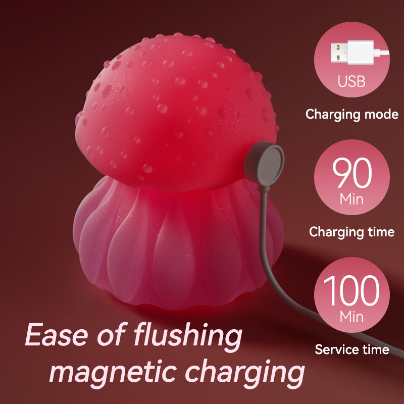 Luminous Jellyfish 360°rotating Tongue Licking G-spot Clitoral Stimulation Vibrator - Lurevibe