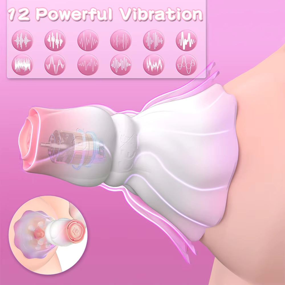 YEAIN Rose Nipple Stimulation Vibrators Manual Sucking Teasing Nipple Toy