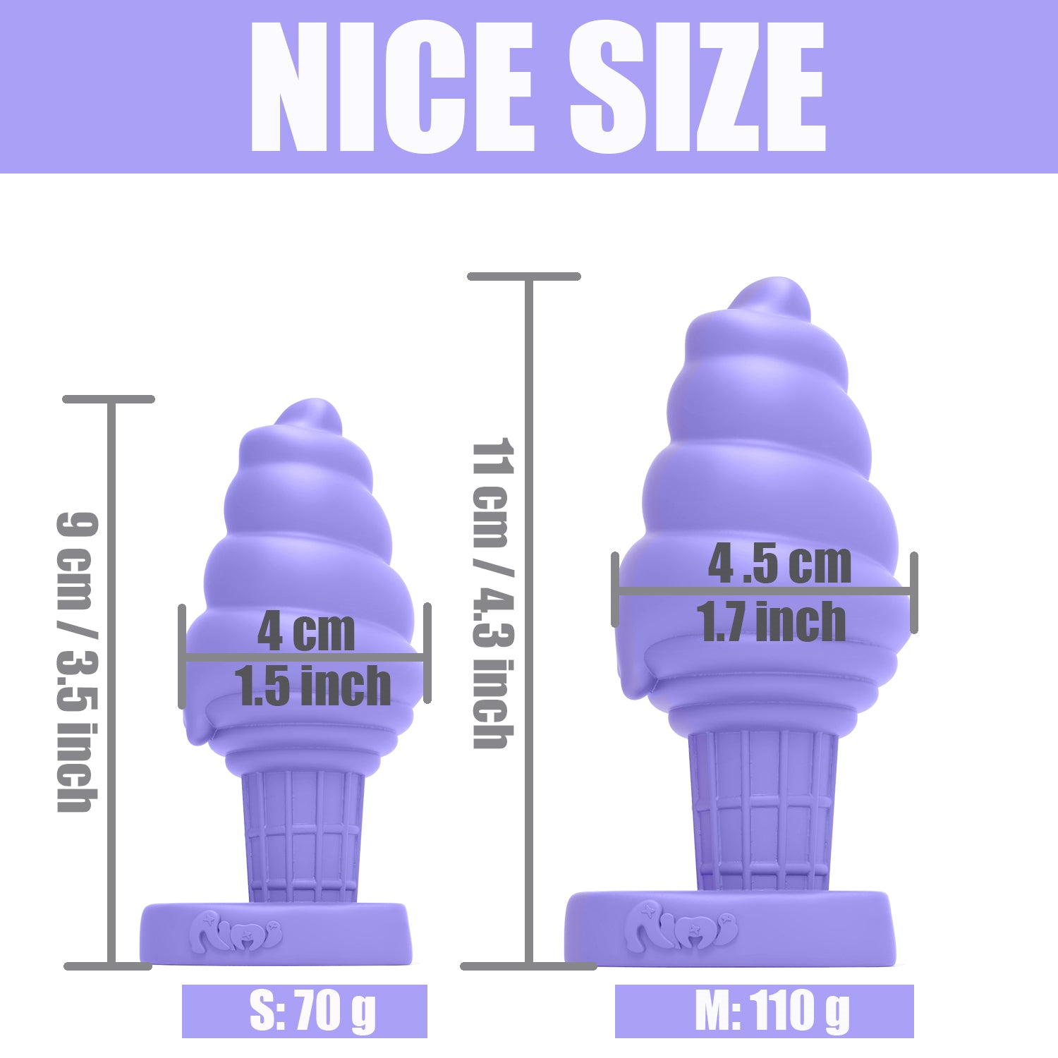 Aimitex Ice Cream Colorful Silicone Butt Plug Anal Expansion plug - Lurevibe