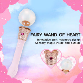 Girls Feeling 2-in-1 Unicorn Fairy Wand Vibrator with 8 suction & 10 vibrating modes