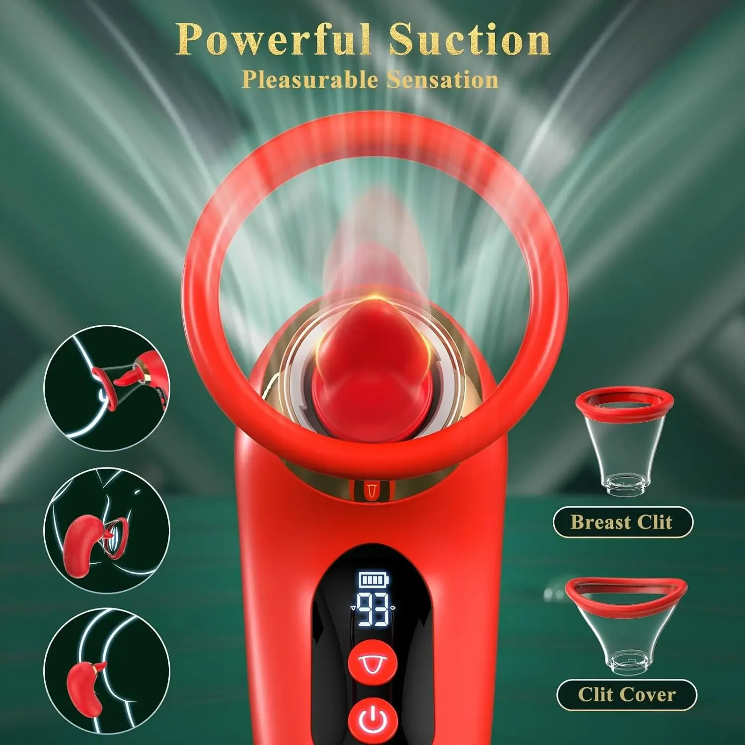 Nipples Clitoris Licker Tongue Vibrator Removable Cup Vagina Sucking Massager - Lurevibe