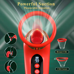 Nipples Clitoris Licker Tongue Vibrator Removable Cup Vagina Sucking Massager - Lurevibe