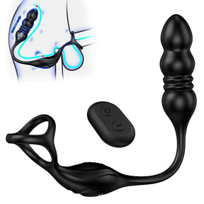 Anal Plug Vibrating Penis Ring Anal Beads Prostate Massager Vibrator Anal Toys