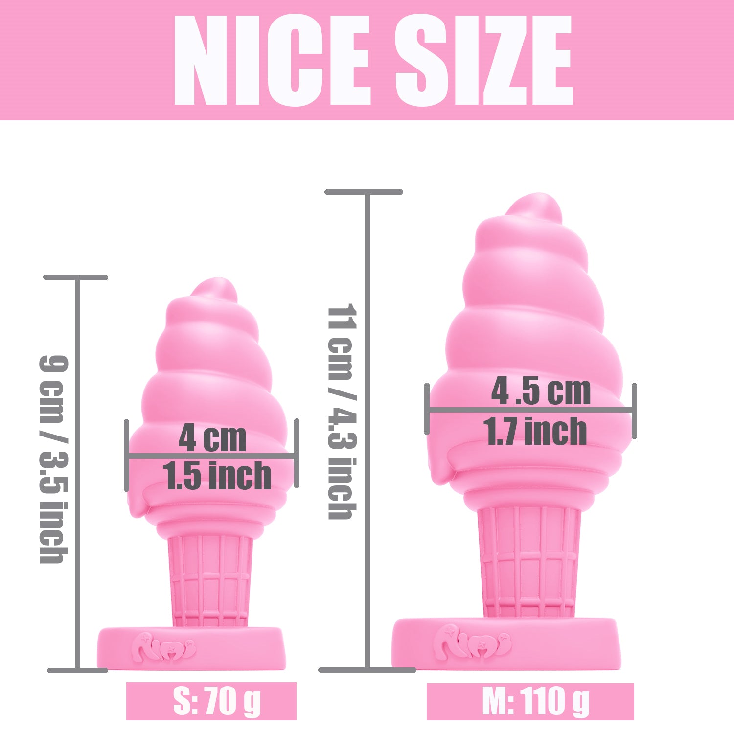 Aimitex Ice Cream Colorful Silicone Butt Plug Anal Expansion plug - Lurevibe