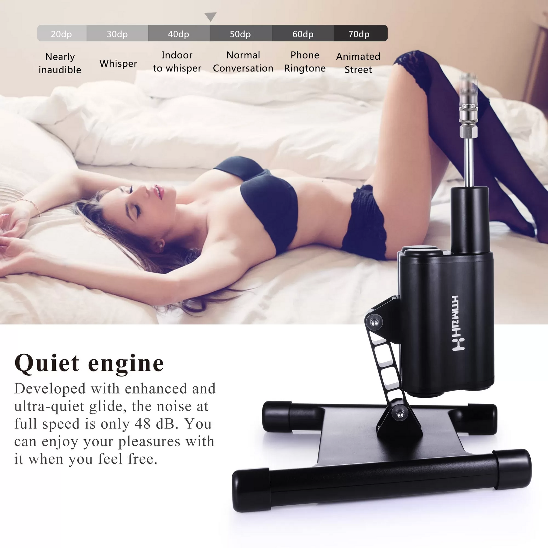 Hismith AK-03 Series Premium Sex Machine App Controlled With Remote - KlicLok System