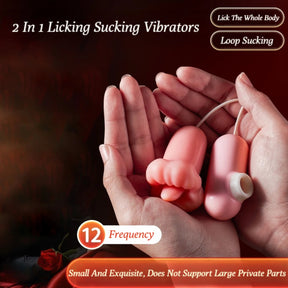 2 In 1 Tongue Licking Sucking Vibrators For Women - Lurevibe