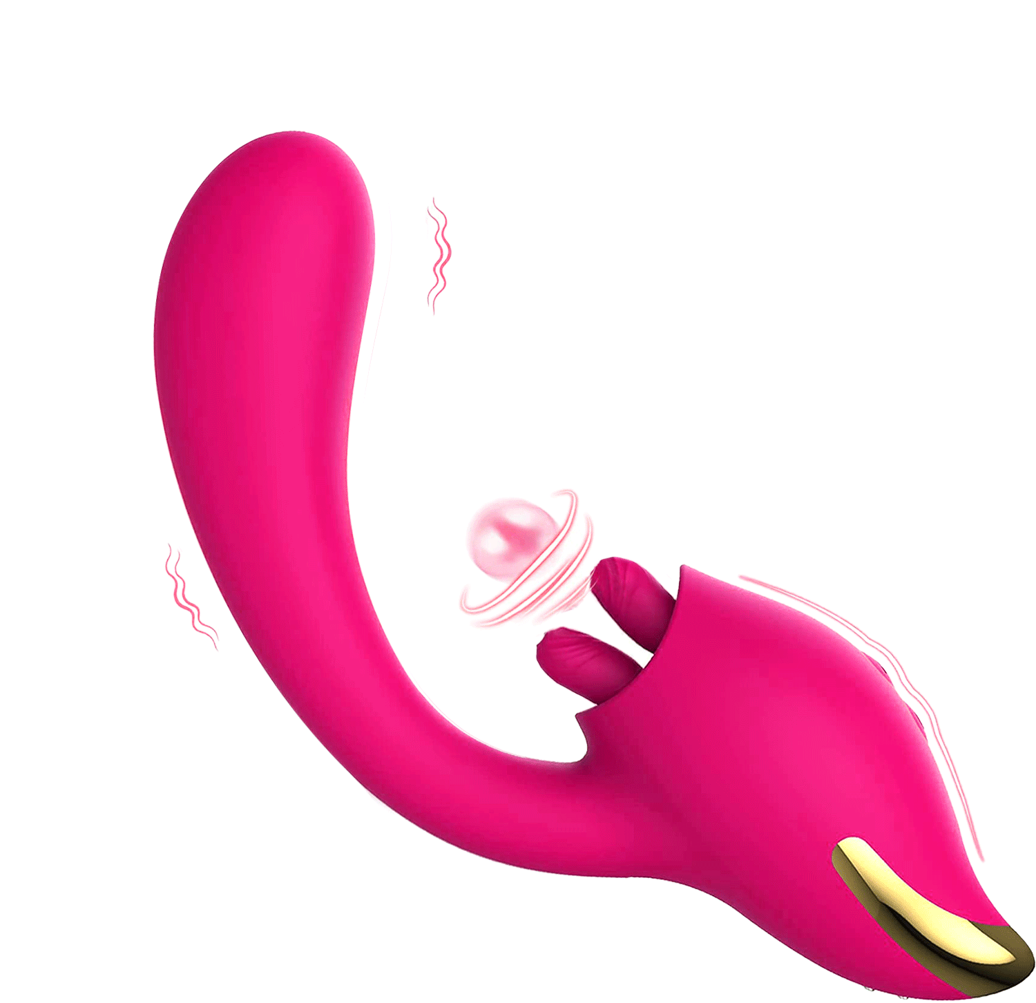Lurevibe - Merlot 2-in-1 Tongue-licking Dildo Vibrator - Lurevibe