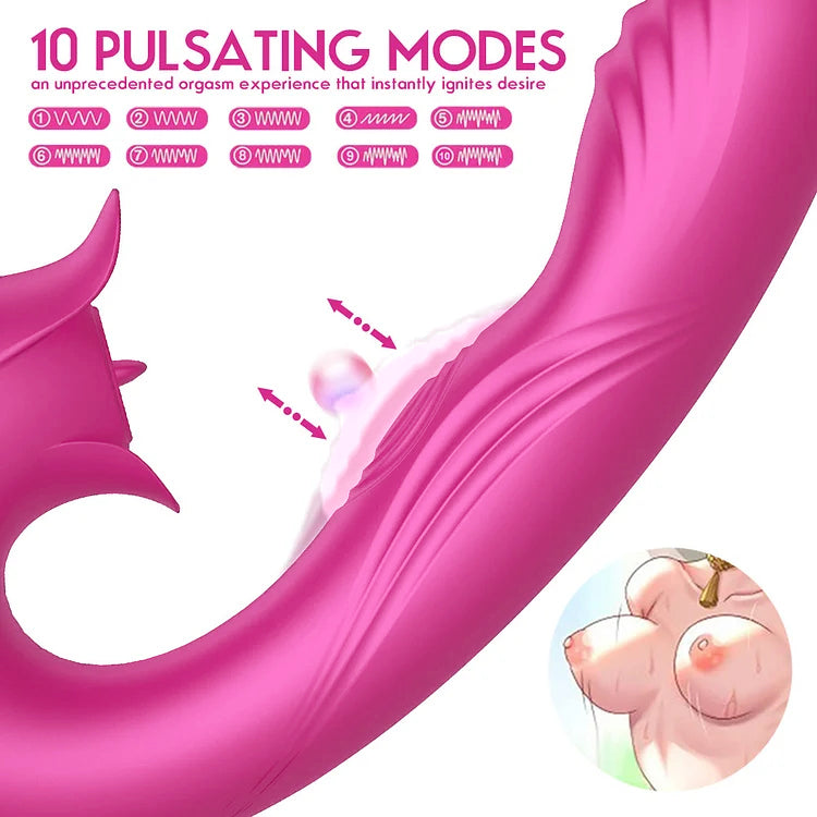 Lurevibe - Devil Flower Sex Toys Sucking Dildo Vibrator For Women - Lurevibe