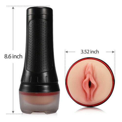 Lurevibe - 2 IN1 Vibrating & Realistic Vagina Fleshlight Masturbator - Lurevibe