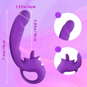 Lurevibe - Ava 2-in-1 Tongue-licking Vibrator - Lurevibe