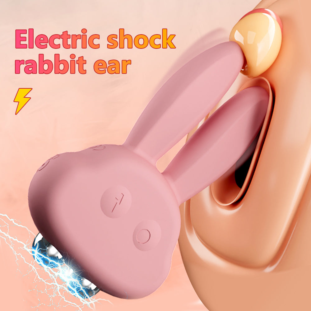 Electric Shock Rabbit Vibrator Cute Shaped Nipple Massager Clitoris  Stimulator