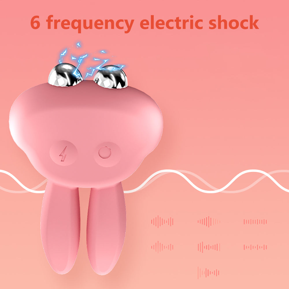 Lurevibe - Electric Shock Rabbit Vibrator Cute Shaped Nipple Massager Clitoris Stimulator - Lurevibe