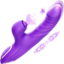 Lurevibe - Thrusting Dildo Rabbit Vibrator for Women, Sex Toys Thrusting Vibrator Clitoris Stimulator with 10 Vibrations, 7 Thrusting Modes with Licking, G-spot Vibrators, Sex Toy for Women Couples Pleasure - Lurevibe