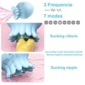 Lurevibe - Jellyfish 10 Frequency Sucking Vibrator For Adult Sex Toys - Lurevibe