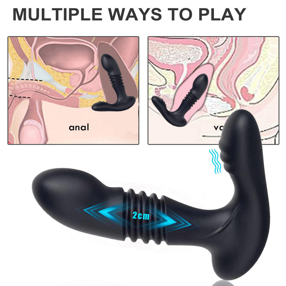 Lurevibe - Men's Retractable Prostate Anal Plug G-point Stick Vibrator - Lurevibe