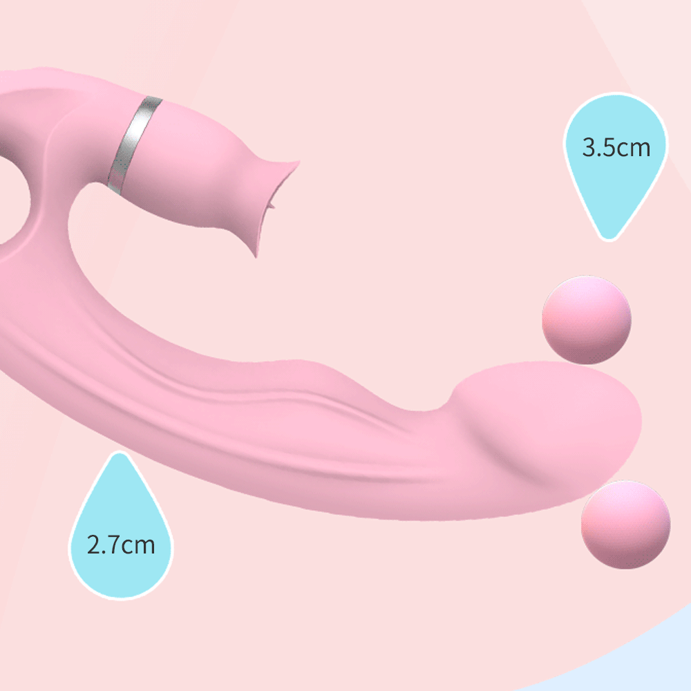 Lurevibe - Tongue Licking G Spot Stimulating Dildo Vibrator - Lurevibe