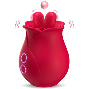 Lurevibe - Rose Romeo - Double Tongue Lick Shaker clitoral nipple orgasmic sex toy - Lurevibe