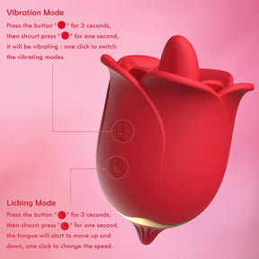 Lurevibe -Rose Toys Nipples Clitorals Stimulator With Tongue For Women - Lurevibe