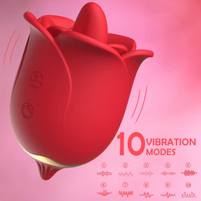 Lurevibe -Rose Toys Nipples Clitorals Stimulator With Tongue For Women - Lurevibe