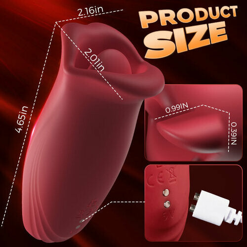 Lurevibe - Rose Kiss 10 Biting & 10 Vibrating Modes Stimulate Nipple Clitoral Women Vibrator - Lurevibe