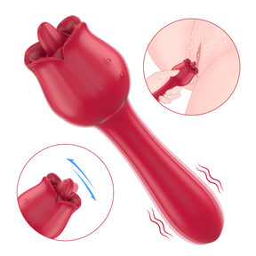 Lurevibe - Tongue Rose & G-Sport Sex Toy Oral Licking Stimulate Masturbate Adult Toys Massager For Women - Lurevibe