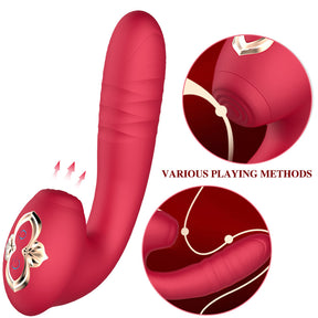 Lurevibe - Sucking Vibration Telescopic Vibrator Female Erotic Masturbation Device Adult Products - Lurevibe
