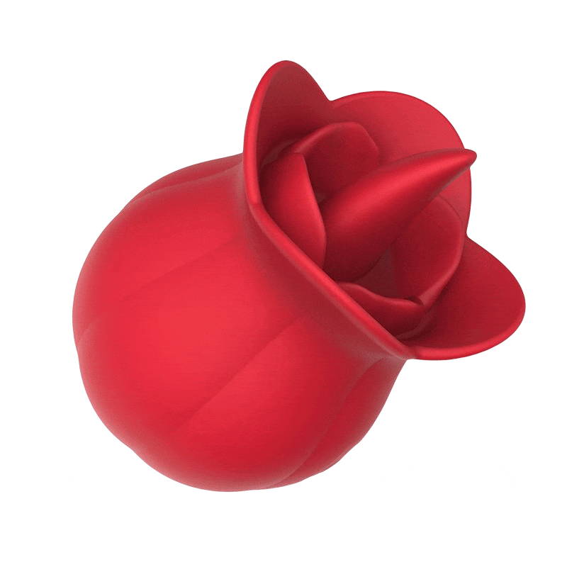 Lurevibe - 10 Speeds Rose Vibrator With Tongue - Lurevibe