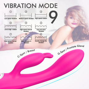 Lurevibe - Female Masturbation Device Rabbit Heated Vibrator Waterproof - Lurevibe