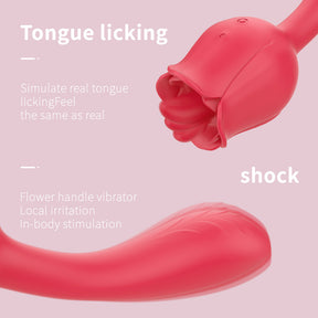 Lurevibe - Rose Vibrator With Handle - Lurevibe