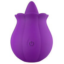 Lurevibe -10 Speeds Vibrating Rose Shape Tongue Licking Vibrator For Women - Lurevibe