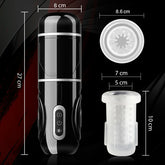 Lurevibe  - PowerKing Ultra-Technical Hands-free 7 Telescopic Rotation Modes Male Masturbator Cup - Lurevibe