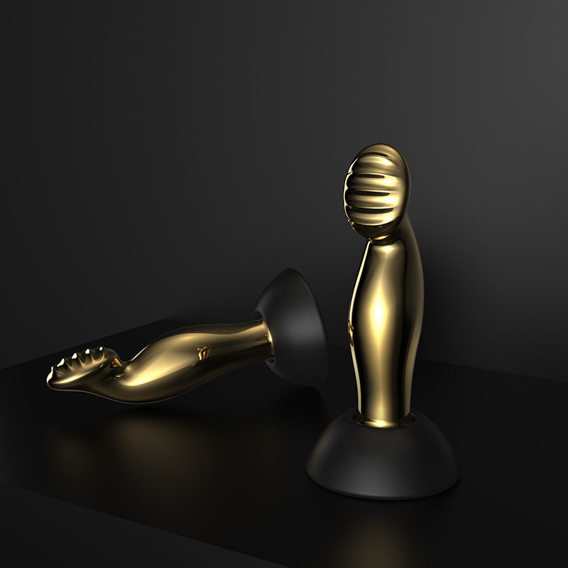 Lurevibe - Wireless Remote Control Light Luxury Gilded Prostate Massager Masturbation Stick Anal Plug - Lurevibe