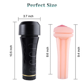 Lurevibe - Male Masturbators Cup  Realistic Textured Pocket Vagina Pussy Masturbation Stroker - Lurevibe