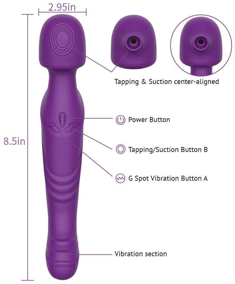 Lurevibe - Clitoral Sucking Vibrator G Spot Stimulation with 10 Suction & Vibration Patterns - Lurevibe