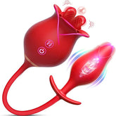 Lurevibe - Romeo Double-pistil Tongue-licking Rose Toy With Vibrating Anal Plug - Lurevibe