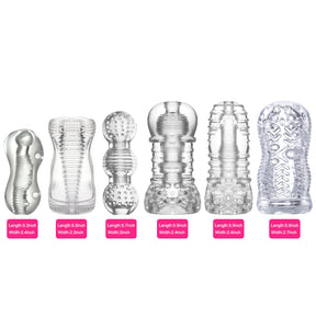 Lurevibe - Male Delay Trainer, Masturbation Cup, Transparent Aircraft Cup - Lurevibe